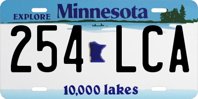 MN license plate 254LCA
