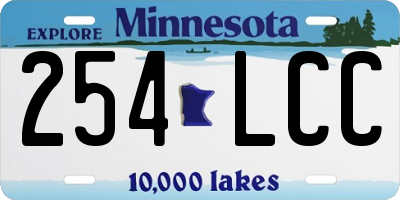 MN license plate 254LCC