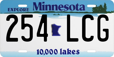 MN license plate 254LCG
