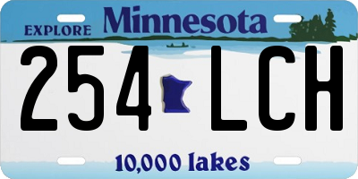 MN license plate 254LCH