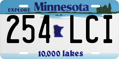 MN license plate 254LCI