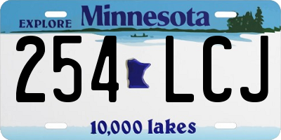 MN license plate 254LCJ