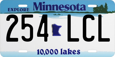 MN license plate 254LCL