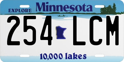 MN license plate 254LCM