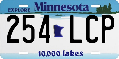 MN license plate 254LCP