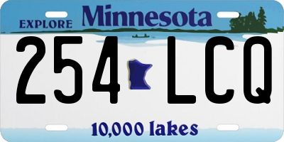 MN license plate 254LCQ