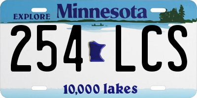 MN license plate 254LCS