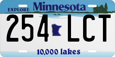 MN license plate 254LCT