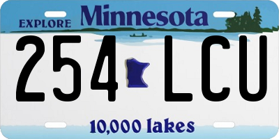 MN license plate 254LCU