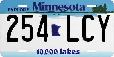 MN license plate 254LCY