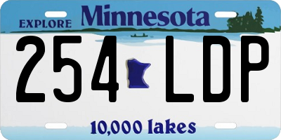 MN license plate 254LDP