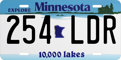 MN license plate 254LDR