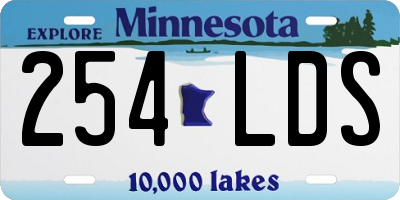 MN license plate 254LDS