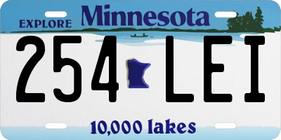 MN license plate 254LEI