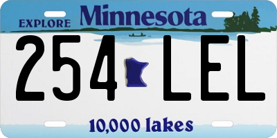 MN license plate 254LEL