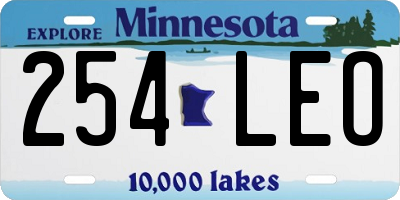 MN license plate 254LEO