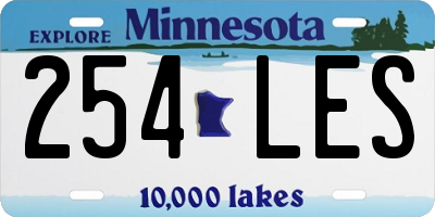 MN license plate 254LES