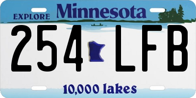MN license plate 254LFB