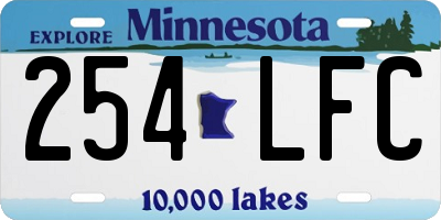 MN license plate 254LFC