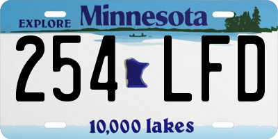 MN license plate 254LFD