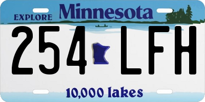 MN license plate 254LFH