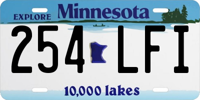 MN license plate 254LFI
