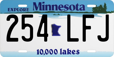 MN license plate 254LFJ