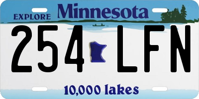 MN license plate 254LFN