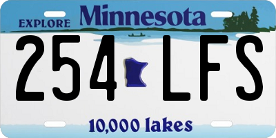 MN license plate 254LFS
