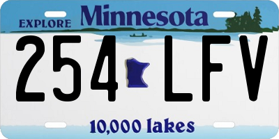 MN license plate 254LFV