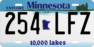 MN license plate 254LFZ
