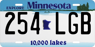MN license plate 254LGB