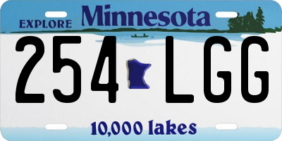MN license plate 254LGG