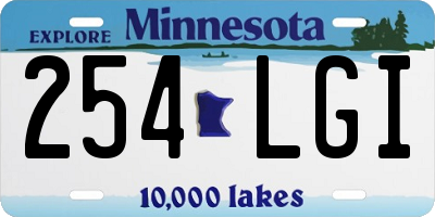 MN license plate 254LGI