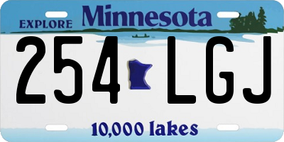 MN license plate 254LGJ