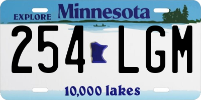 MN license plate 254LGM