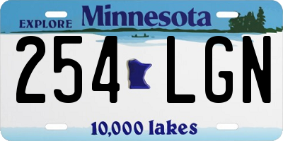 MN license plate 254LGN