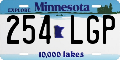 MN license plate 254LGP