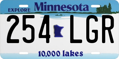 MN license plate 254LGR