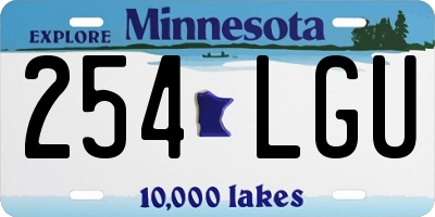 MN license plate 254LGU