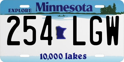 MN license plate 254LGW