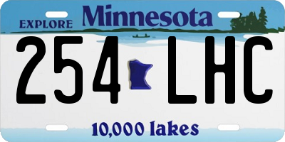 MN license plate 254LHC