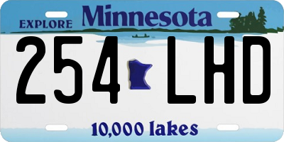 MN license plate 254LHD