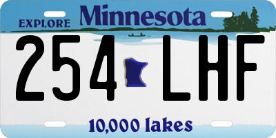 MN license plate 254LHF