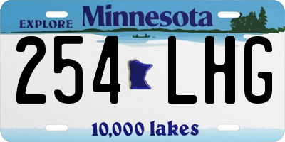 MN license plate 254LHG