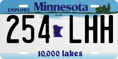 MN license plate 254LHH