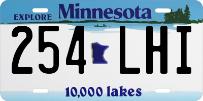 MN license plate 254LHI