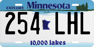 MN license plate 254LHL