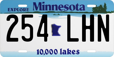 MN license plate 254LHN