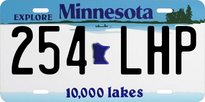 MN license plate 254LHP